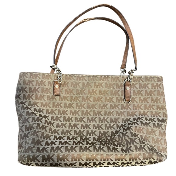 Michael Kors Handbags - Michael Kors Brown Signature Tote with MK Monogram